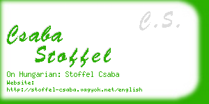 csaba stoffel business card